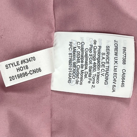 J. Crew Factory Pink Velvet Tulip-Hem Long Sleeve Dress - Picture 9 of 9